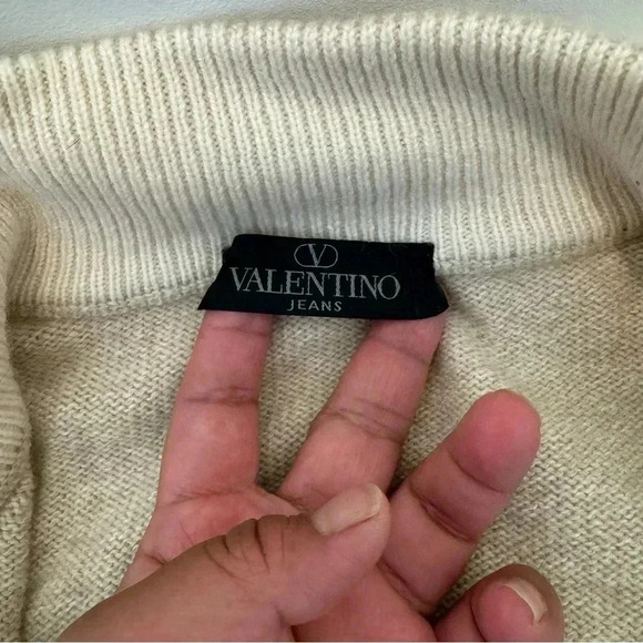 Valentino Jeans Mock Men's Turtleneck 1/4 Zip Sweater size XL - Picture 7 of 15